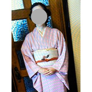 訪問着の着物とそれに似合うなこや帯です。イイ品物の着物です。写真の帯とは違います(着物)