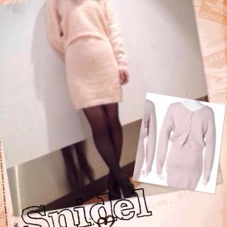 スナイデル(SNIDEL)のSALE♡アンゴラコンビニットワンピ(ミニワンピース)