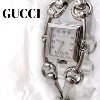 グッチ(Gucci)の【極美品箱付】GUCCI★シニョーリア★116.5★シェル文字盤★ダイヤモンド(腕時計)