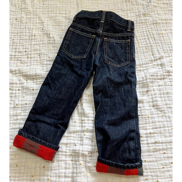 babyGAP(ベビーギャップ)のbaby gap ベビーギャップ  デニム　裏生地チェック　4y 100 キッズ/ベビー/マタニティのキッズ服男の子用(90cm~)(パンツ/スパッツ)の商品写真