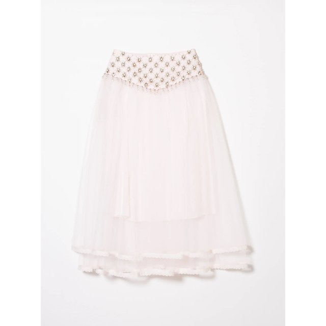 スカートTanaka Daisuke  White pearl skirt Pink