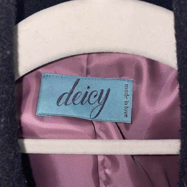 deicy(デイシー)のdeicy デイシー ピーコート ストライプ ウール レディースのジャケット/アウター(ピーコート)の商品写真