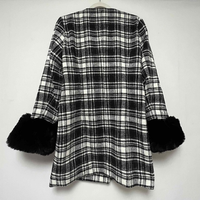 Darich タックデザインチェックコート F-Lサイズ escolawaldorfaurora