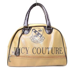 ジューシークチュール(Juicy Couture)のJUICY COUTURE ハンドバッグ ボストンバッグ プリント ロゴ 茶(ハンドバッグ)