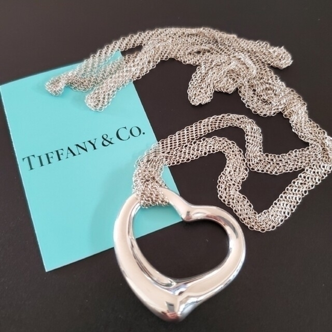 Tiffany & Co. - Tiffany オープンハート メッシュネックレス 85㎝
