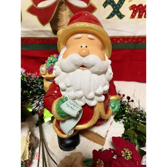 ⑥ クリスマス オブジェ 置物 サンタ トナカイ くま サンタクロース 飾り