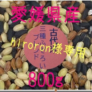 hiroron様専用　古代米3種ふぞろいブレンド　愛媛県産　800ｇ(米/穀物)