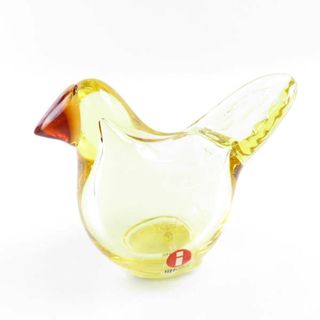 イッタラ(iittala)の美品 iittala イッタラ BIRDS BY TOIKKA SIEPPO レモン・コッパー バード バイ トイッカ シエッポ 1点 無鉛ガラス 北欧 フィンランド インテリア オブジェ SY5028H (置物)