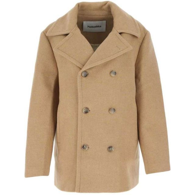 Nanushka(ナヌーシュカ)の新品 同様 nanushka ナヌーシュカ peacoat ピーコート キャメル メンズのジャケット/アウター(ピーコート)の商品写真