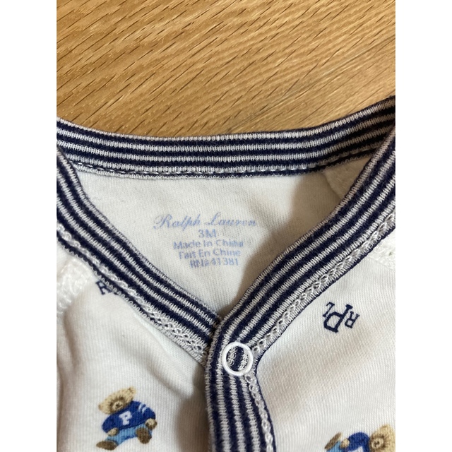 POLO RALPH LAUREN(ポロラルフローレン)のラルフローレン  くま柄ロンパース　 キッズ/ベビー/マタニティのベビー服(~85cm)(ロンパース)の商品写真