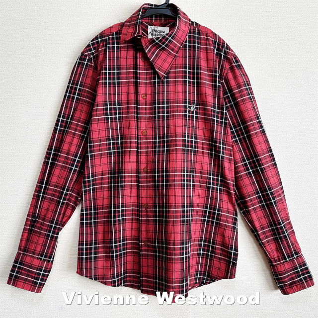 【Vivienne Westwood】刺繍ORB タータンチェック シャツ