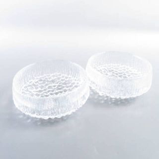 イッタラ(iittala)の美品 iittala イッタラ Ultima Thule ウルティマツーレ ボウル 2枚 無鉛ガラス ペア 小鉢 SY5054K (食器)