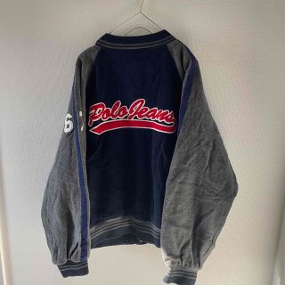 レアRalphLaurenラルフローレンスタジャンxlメンズ長袖ネイビーアウター-
