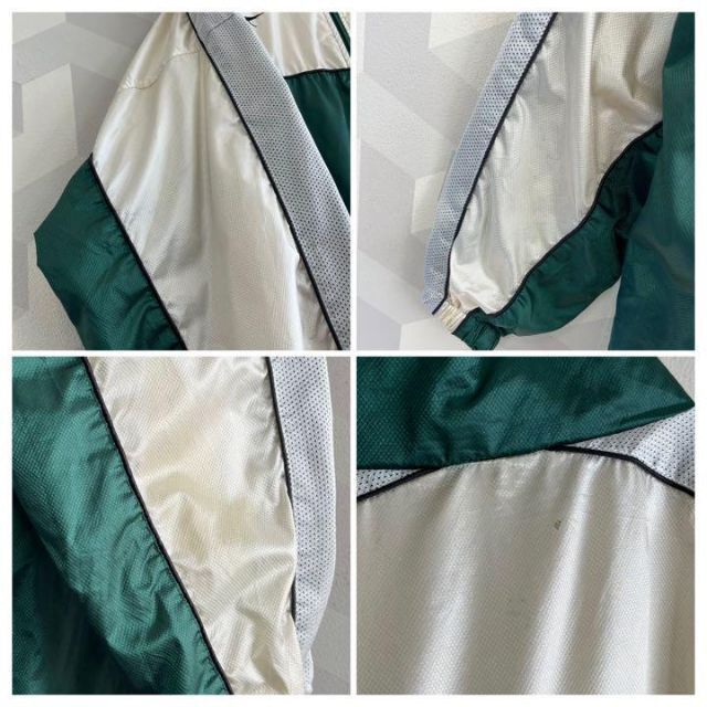 【90s当時物】リーボック 切り替え ナイロンジャケット 緑白 reebok