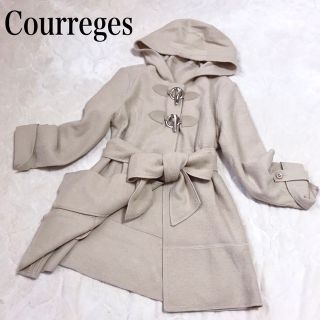 クレージュ　courreges 　ダッフルコート　ロング　ライトパープル　M