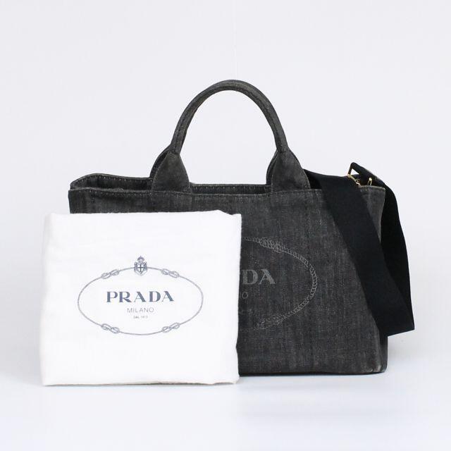 割引売上 美品 プラダ カナパ S デニム 2way トートバッグ ショルダー ...