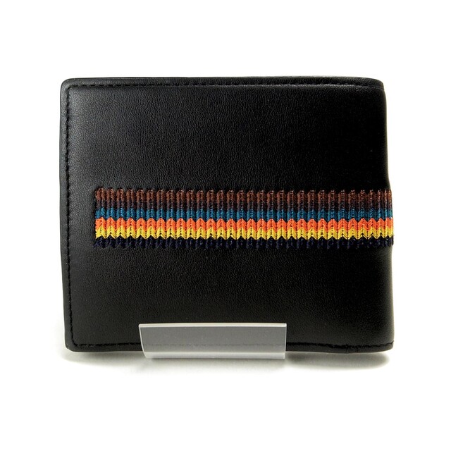 Paul Smith(ポールスミス)のポールスミス 2つ折り小銭入れ付財布 PSQ032 黒 質屋出品 メンズのファッション小物(折り財布)の商品写真