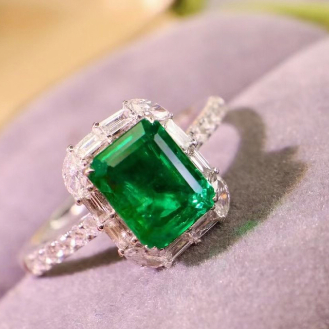 天然 エメラルド ダイヤ リング1.7ct k18 ¥ | svetinikole.gov.mk