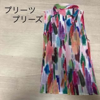 プリーツプリーズイッセイミヤケ(PLEATS PLEASE ISSEY MIYAKE)のプリーツプリーズ　M相当　トップス(シャツ/ブラウス(半袖/袖なし))