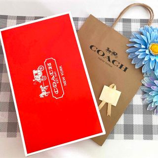 コーチ(COACH)の【新品】COACH ショップ袋 ギフトBOX シール 3点セット(ショップ袋)