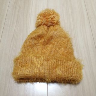 ニット帽子 からし色 マスタード 52-54cm(帽子)