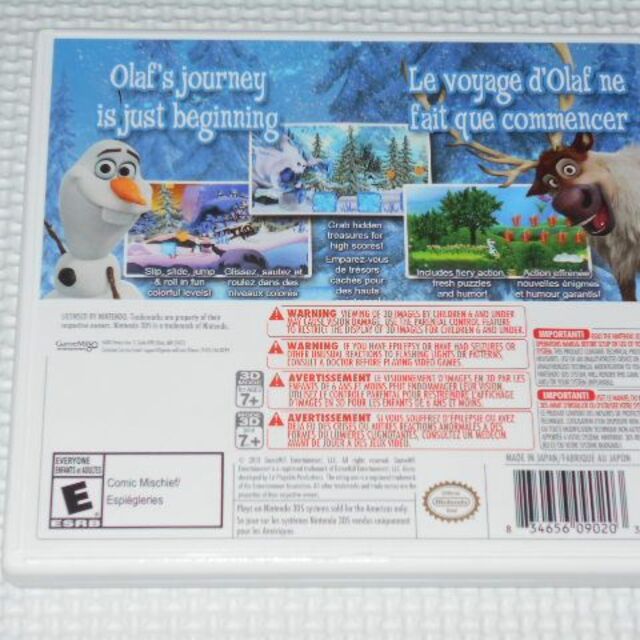 3DS★DISNEY FROZEN Olaf's Quest 海外版 1