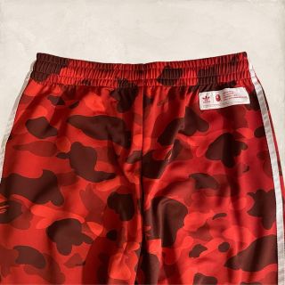 BAPE×adidas レッド 上下セット XL