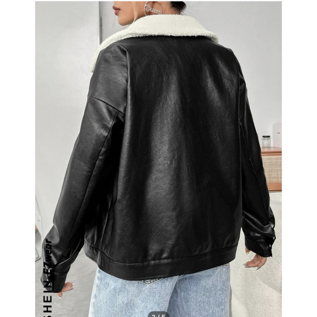 SHEIN ボアレザージャケット 期間限定値下げの通販 by yu_chin's SHEIN ボアレザージャケット 期間限定値下げの通販 by yu_chin's