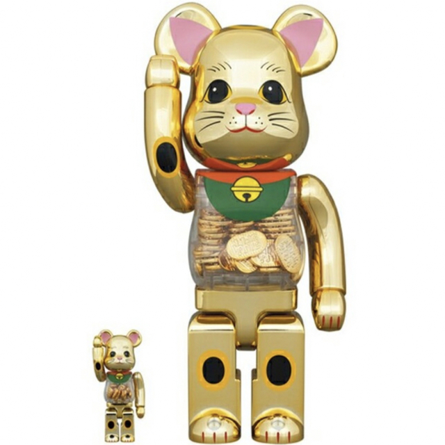 エンタメ/ホビーBE@RBRICK 招き猫 小判 100％ & 400％