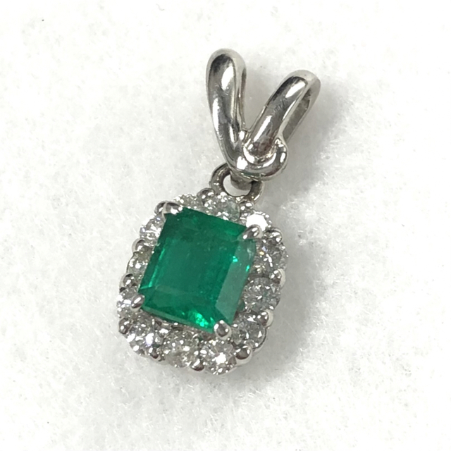 専用！ Pt900 エメラルド トップ 0.48ct ダイヤ 0.21ct