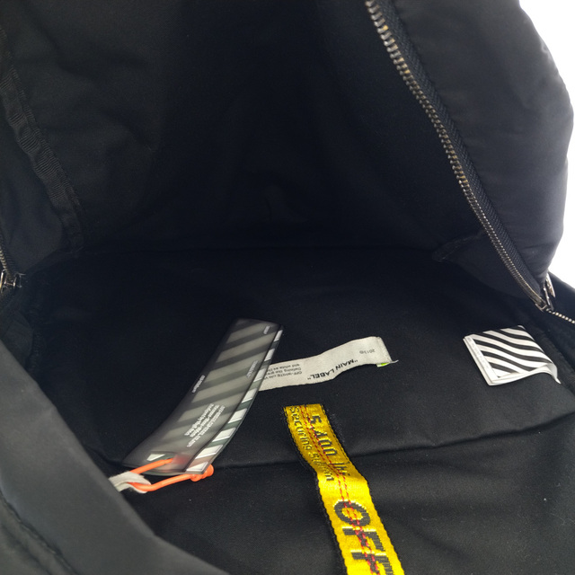 OFF-WHITE オフホワイト 19AW CARRYOVER EASY BACKPACK OMNB019E19E48024 キャリーオーバーイージーバックパック リュック ブラック 5