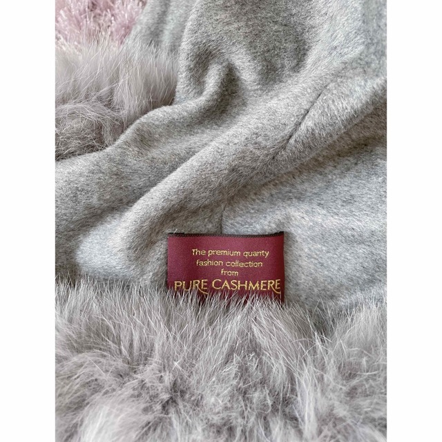BALMAIN バルマン カシミヤ フォックスファー ポンチョコート 極美品
