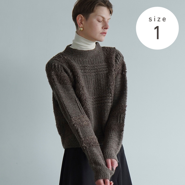 【 CLANE 】WIDE CHECK HAND KNIT