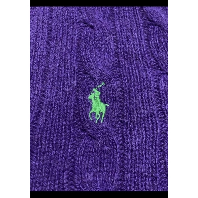 Ralph Lauren(ラルフローレン)のラルフローレン カシミヤ メリノウール ケーブル Vネック ニット NO876 レディースのトップス(ニット/セーター)の商品写真