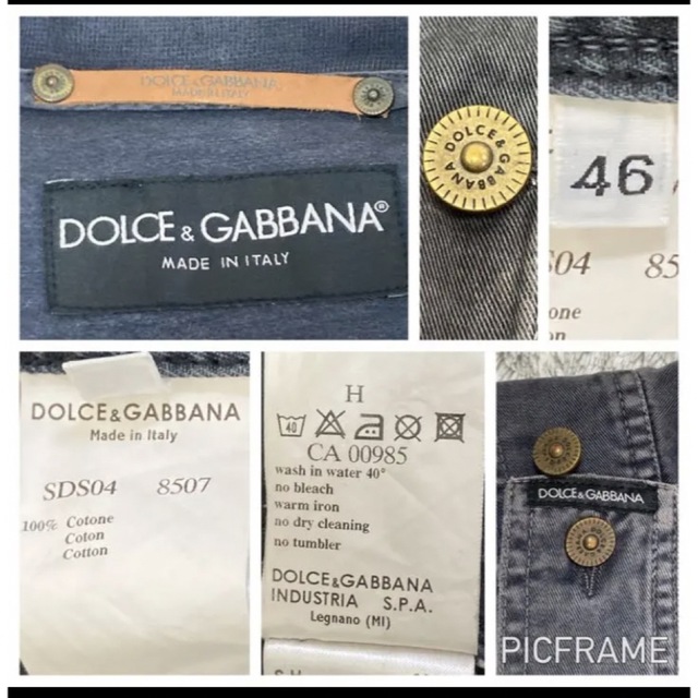 美品☆DOLCEu0026GABBANA ドルガバ ダメージユーズド加工デニムジャケット-