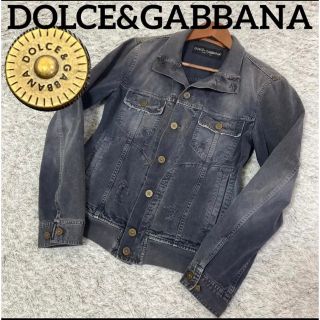 ドルチェアンドガッバーナ(DOLCE&GABBANA)の美品☆DOLCE&GABBANA ドルガバ　ダメージユーズド加工デニムジャケット(Gジャン/デニムジャケット)