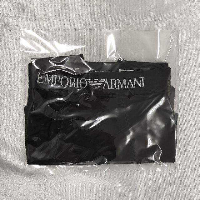 Emporio Armani(エンポリオアルマーニ)の新品 エンポリオアルマーニ PURE COTTONボクサーブラック メンズのアンダーウェア(ボクサーパンツ)の商品写真