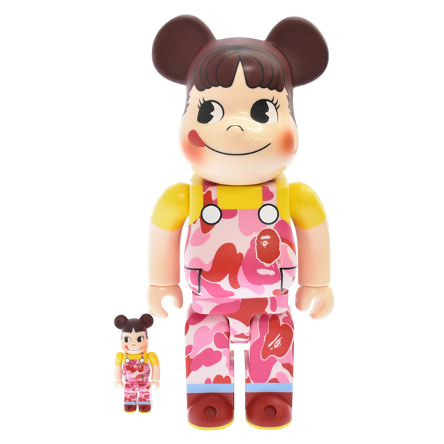 ピンクカモ MEDICOM BE@RBRICK ABC CAMO PEKO 100% & 400% ×ベイプ ×不二家 ベアブリック ABC