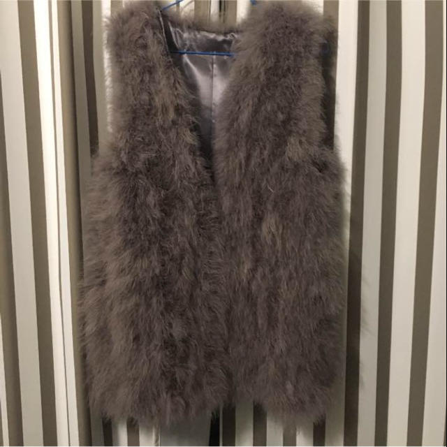 新品 ファーベスト ジレ グレージュ トップス トップス