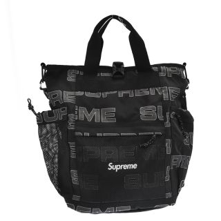 シュプリーム(Supreme)のSUPREME シュプリーム 21AW Utility Tote ロゴ総柄ユーティリティートートバッグ ブラック(トートバッグ)