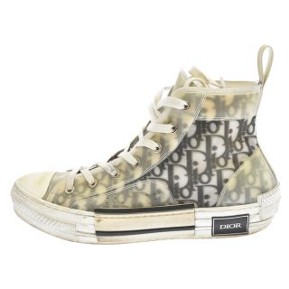 ディオール(Dior)のDIOR ディオール 19AW B23 High Top Sneakers オブリーク総柄ハイカットスニーカー 3SH118YJP ホワイト(スニーカー)