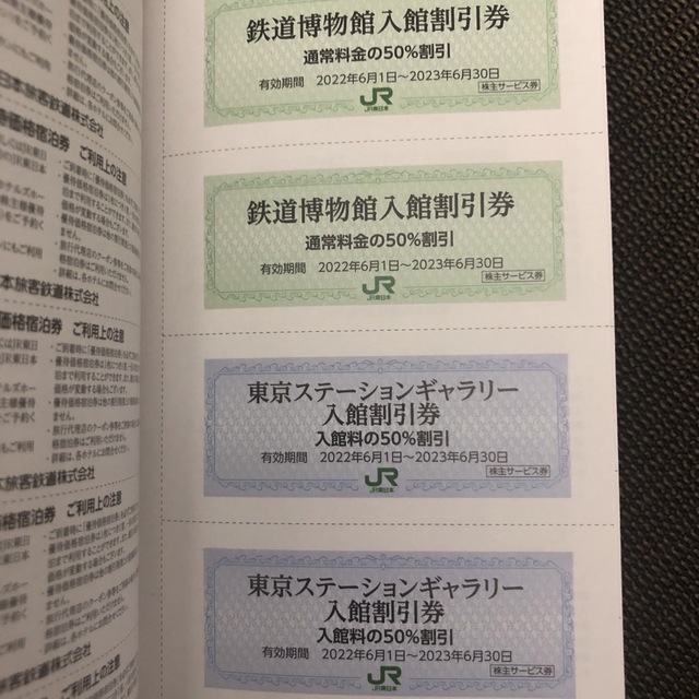 JR(ジェイアール)のJR東日本　株主優待株主サービス券 チケットの優待券/割引券(その他)の商品写真