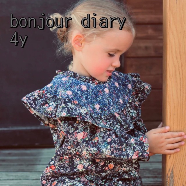 美品　bonjour diary チュニック　ワンピース　4yベージュ
