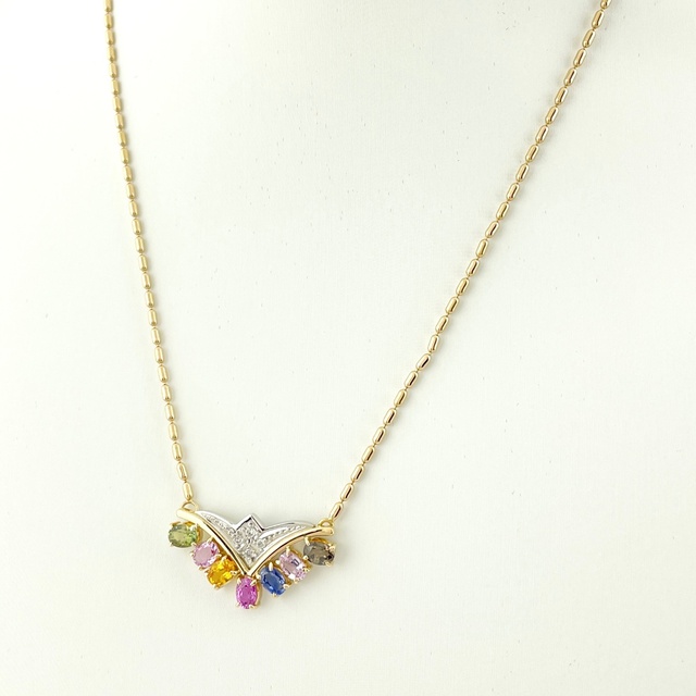安価 サファイア デザインネックレス Pt900 【中古】 ネックレス - www