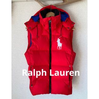 ポロラルフローレン(POLO RALPH LAUREN)のポロ ラルフローレン  ダウンベスト ビックポロ　レッド(ダウンベスト)