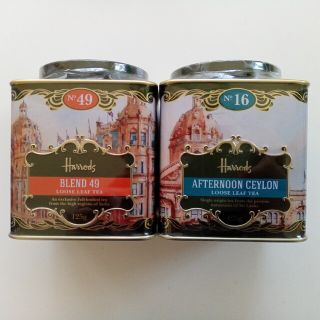 Harrods ハロッズ 紅茶 アフタヌーンセイロン/ブレンド 2種2缶