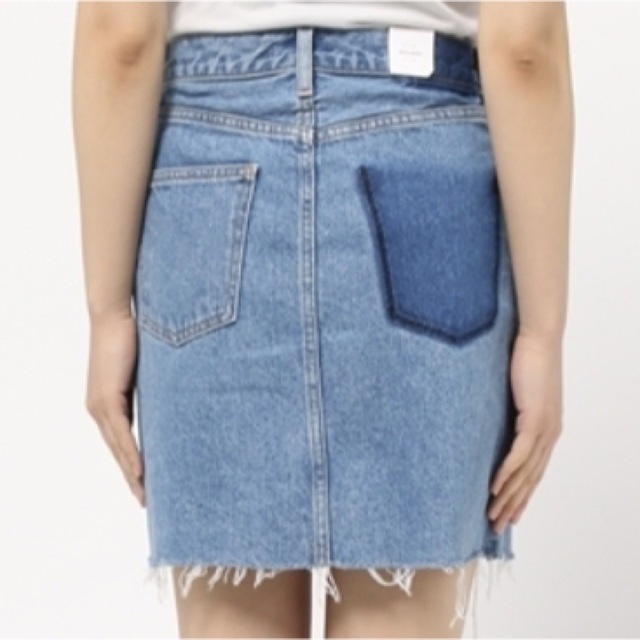 moussy(マウジー)のBLOCKED DENIM MINI SK レディースのスカート(ミニスカート)の商品写真