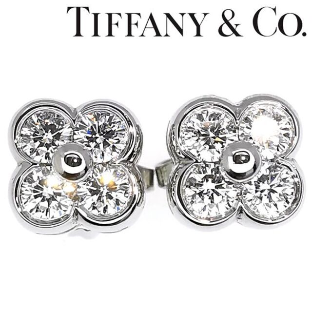 ティファニー TIFFANY Pt950 ダイヤモンド ベゼル ピアス