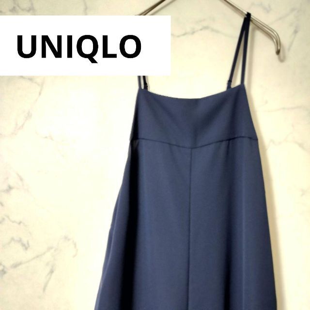 UNIQLO(ユニクロ)の【試着のみ美品】 ユニクロ レディース オールインワン s ワイドパンツ レディースのパンツ(オールインワン)の商品写真