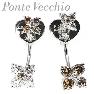 ポンテヴェキオ(PonteVecchio)のポンテヴェキオ K18WG ダイヤモンド ピアス 0.35ct(ピアス)